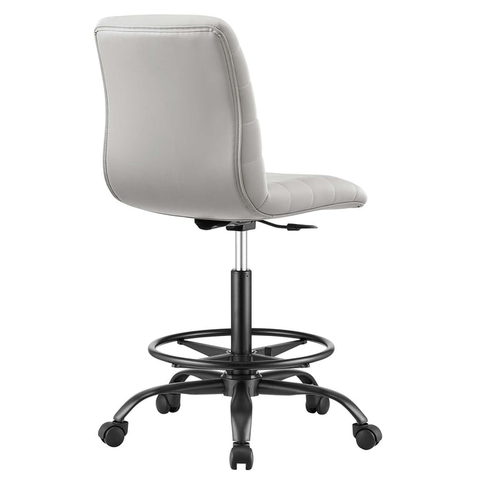 Ripple Armless Vegan Leather Drafting Chair by Modway