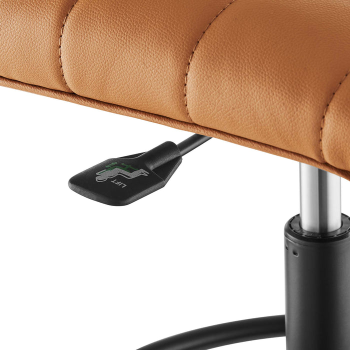 Ripple Armless Vegan Leather Drafting Chair by Modway