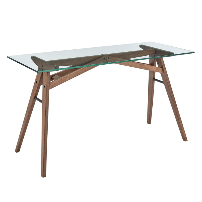 Steadfast Glass Top Office Desk by Modway