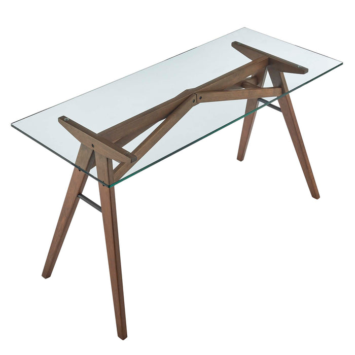 Steadfast Glass Top Office Desk by Modway