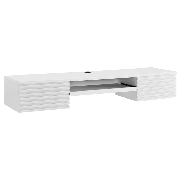 Render Wall Mount Wood Office Desk by Modway