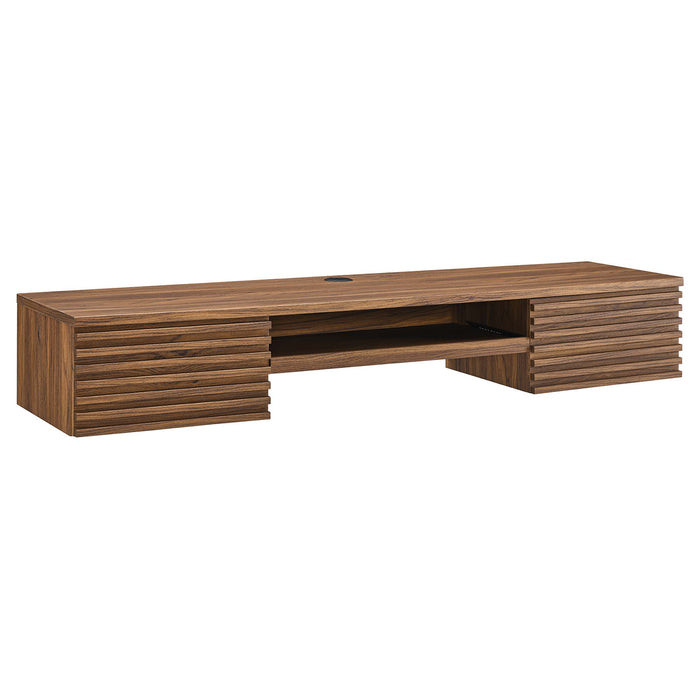 Render Wall Mount Wood Office Desk by Modway