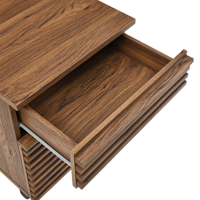 Render Wood Desk and File Cabinet Set by Modway