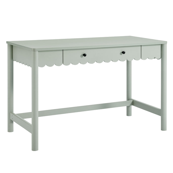 Emmeline 1-Drawer Scallop Writing Desk by Modway