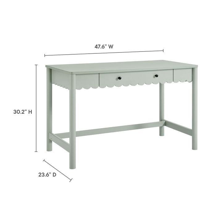 Emmeline 1-Drawer Scallop Writing Desk by Modway