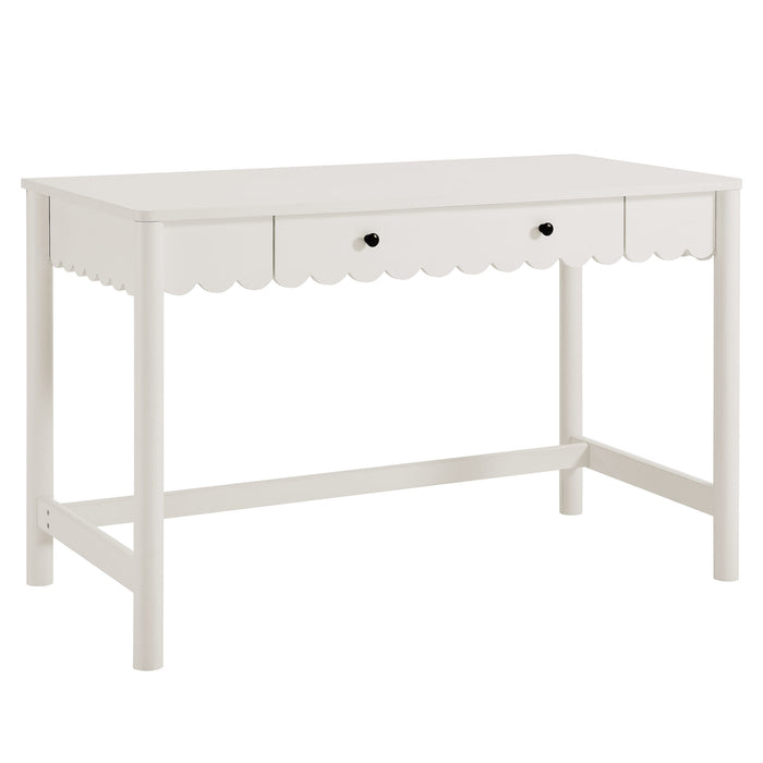 Emmeline 1-Drawer Scallop Writing Desk by Modway