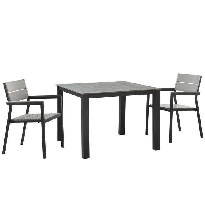 Maine 3 Piece Outdoor Patio Dining Set by Modway