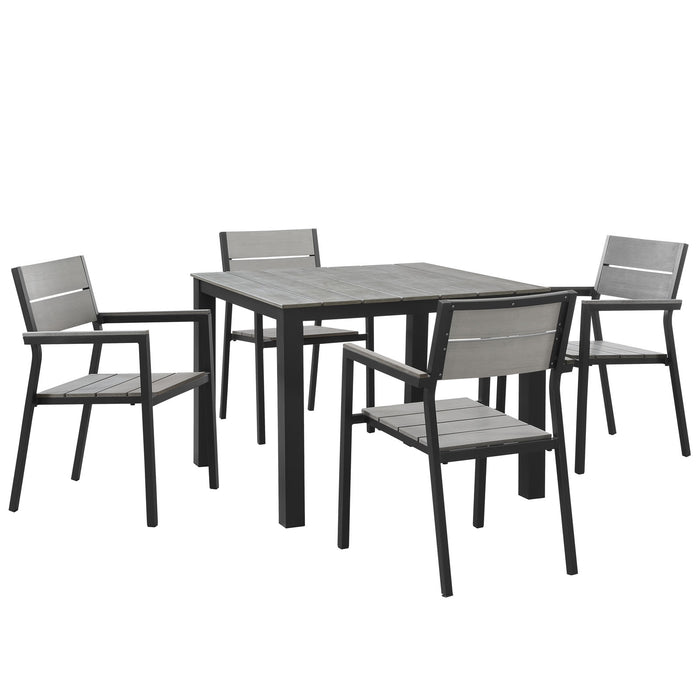 Maine 5 Piece Outdoor Patio Dining Set by Modway