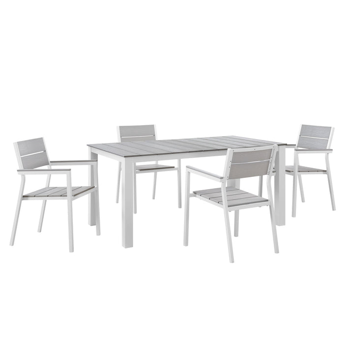 Maine 5 Piece Outdoor Patio Dining Set by Modway