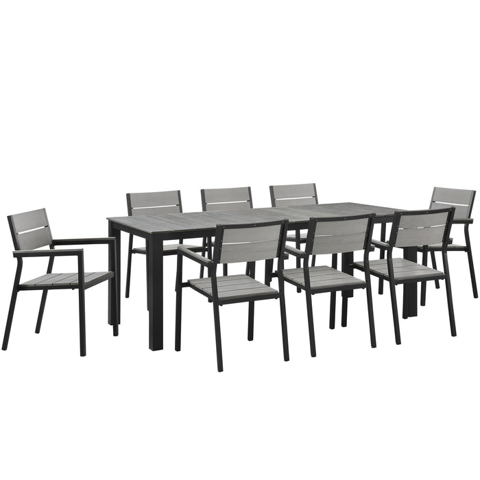 Maine 9 Piece Outdoor Patio Dining Set by Modway