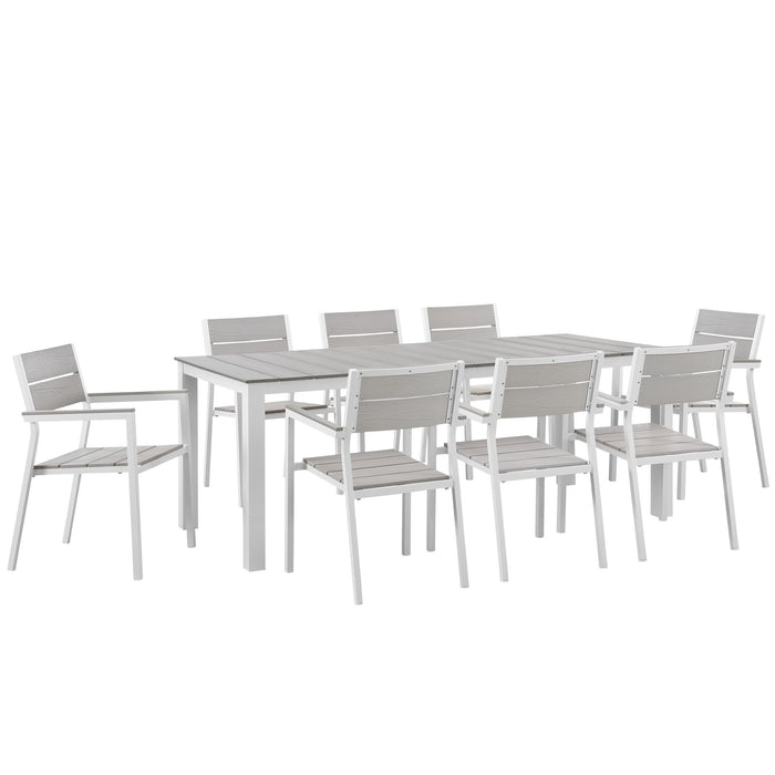 Maine 9 Piece Outdoor Patio Dining Set by Modway