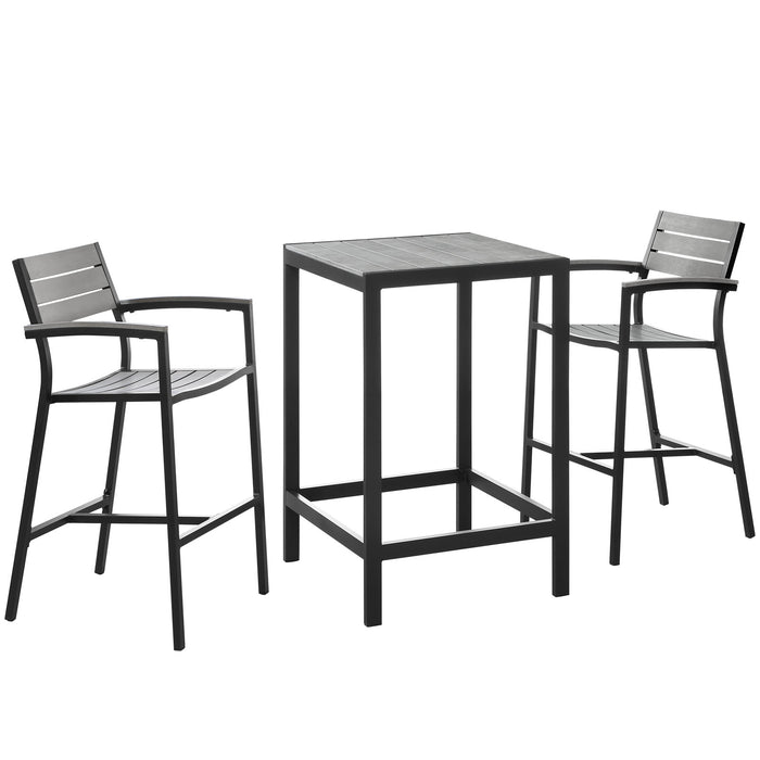 Maine 3 Piece Outdoor Patio Dining Set by Modway