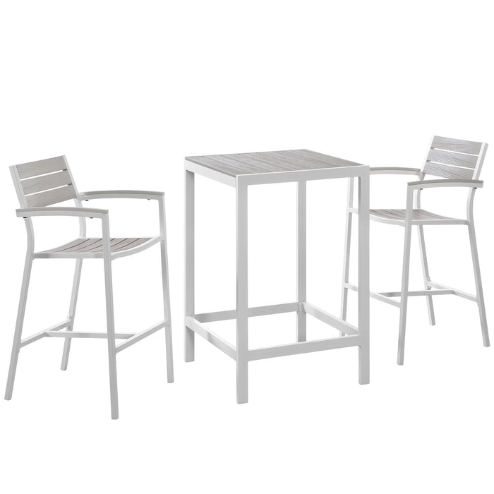 Maine 3 Piece Outdoor Patio Dining Set by Modway