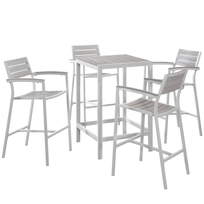 Maine 5 Piece Outdoor Patio Bar Set by Modway