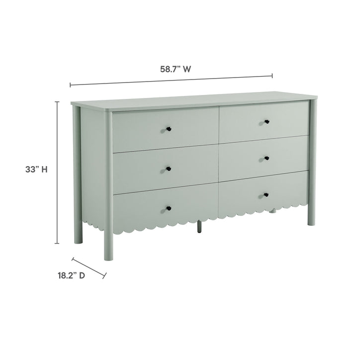 Emmeline Scalloped 6-Drawer Dresser by Modway