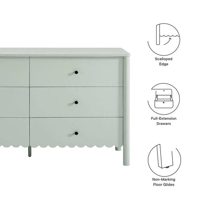 Emmeline Scalloped 6-Drawer Dresser by Modway