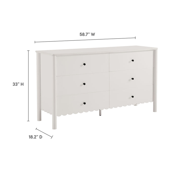 Emmeline Scalloped 6-Drawer Dresser by Modway