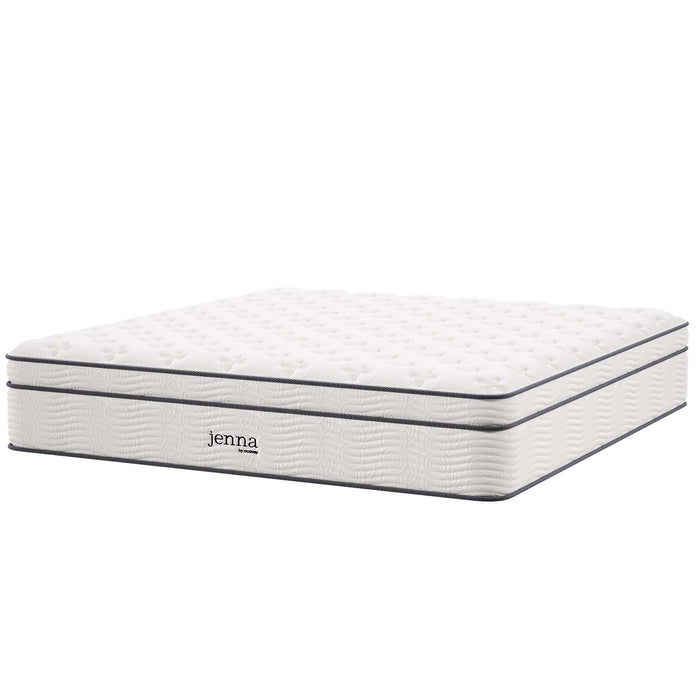 Jenna 14" Innerspring and Foam King Mattress by Modway