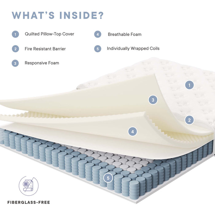 Jenna 6" Innerspring and Foam King Mattress by Modway