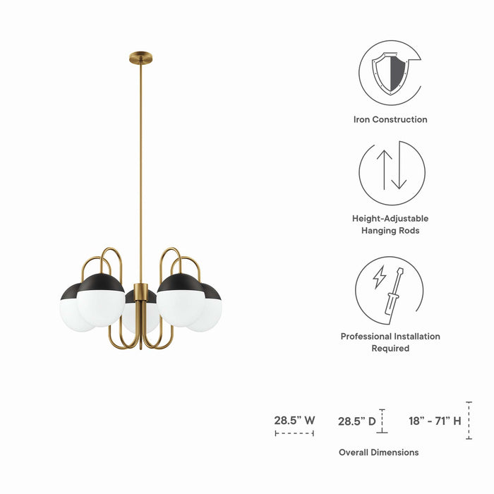 Stellar 5-Light Chandelier by Modway