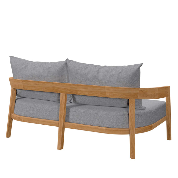 Brisbane Teak Wood Outdoor Patio Loveseat by Modway