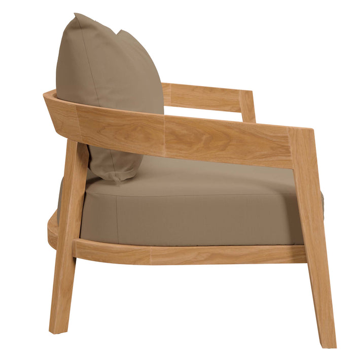 Brisbane Teak Wood Outdoor Patio Loveseat by Modway