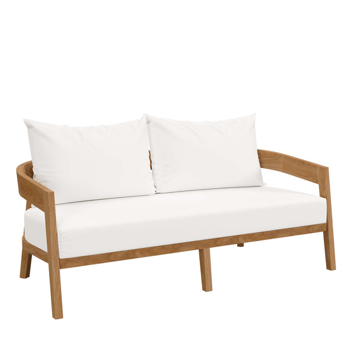 Brisbane Teak Wood Outdoor Patio Loveseat by Modway