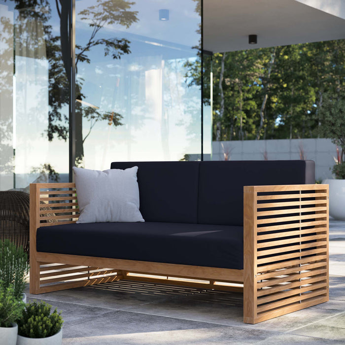 Carlsbad Teak Wood Outdoor Patio Loveseat by Modway