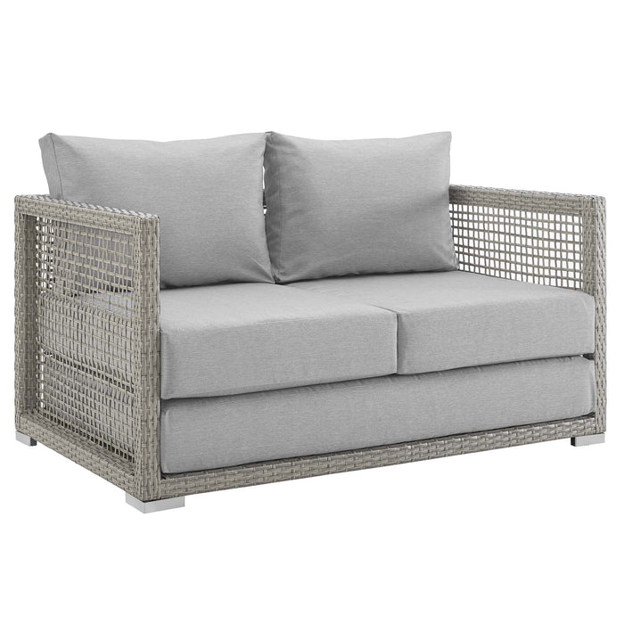 Aura Outdoor Patio Wicker Rattan Loveseat by Modway