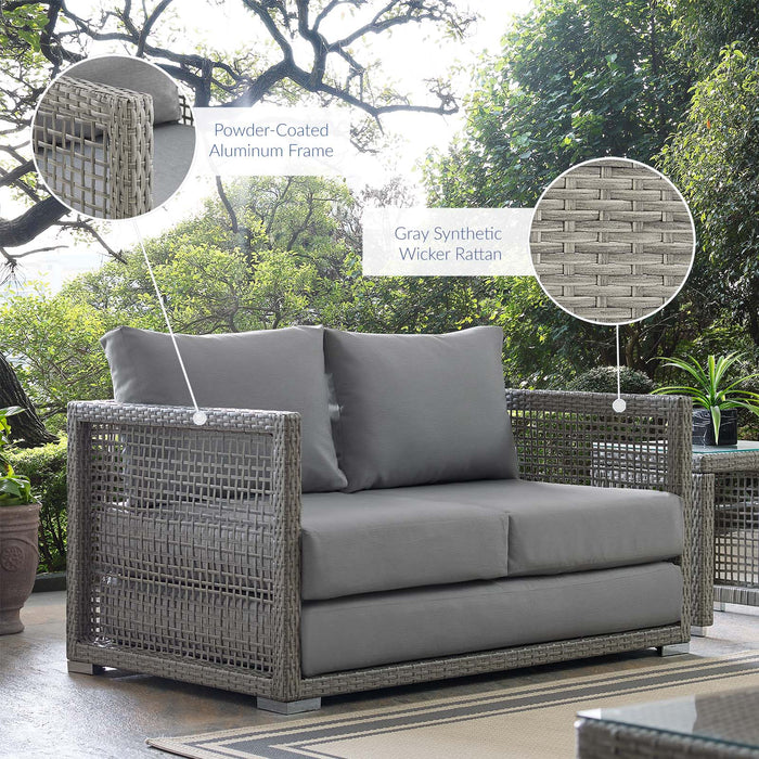 Aura Outdoor Patio Wicker Rattan Loveseat by Modway