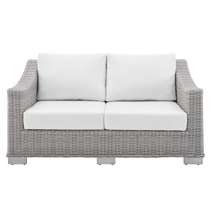 Conway Sunbrella� Outdoor Patio Wicker Rattan Loveseat by Modway