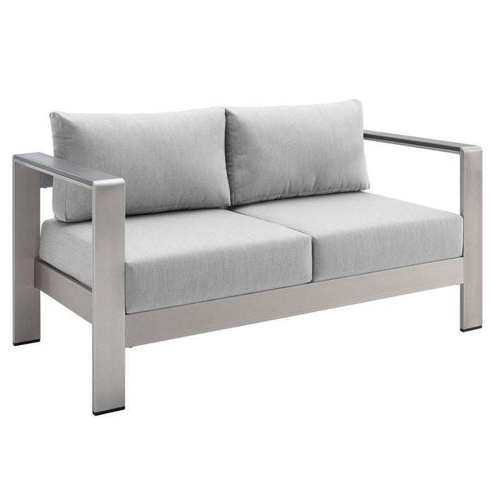 Shore Sunbrella� Fabric Aluminum Outdoor Patio Loveseat by Modway