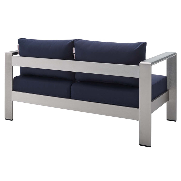 Shore Sunbrella� Fabric Aluminum Outdoor Patio Loveseat by Modway