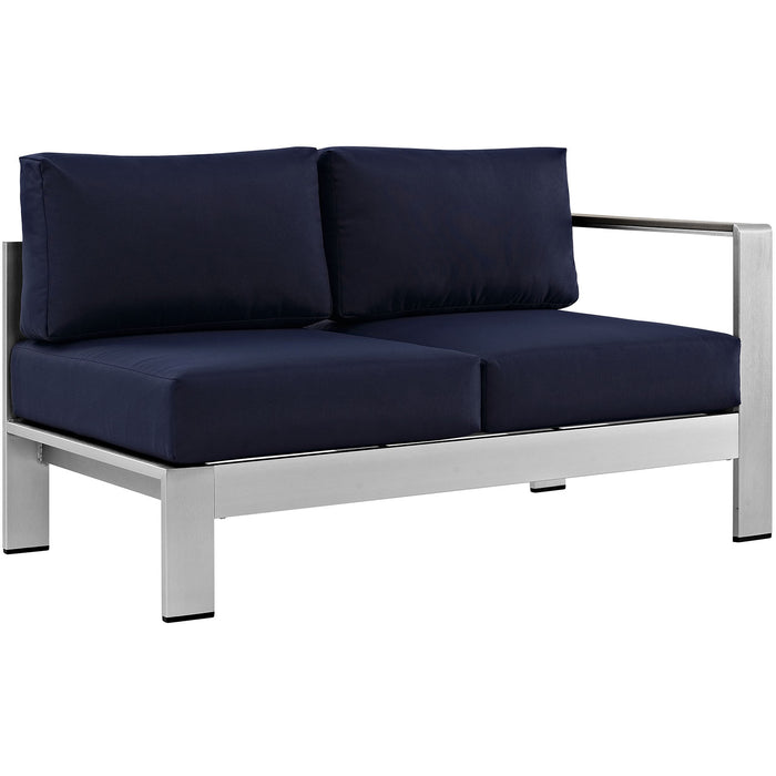 Shore Right-Arm Corner Sectional Outdoor Patio Aluminum Loveseat by Modway