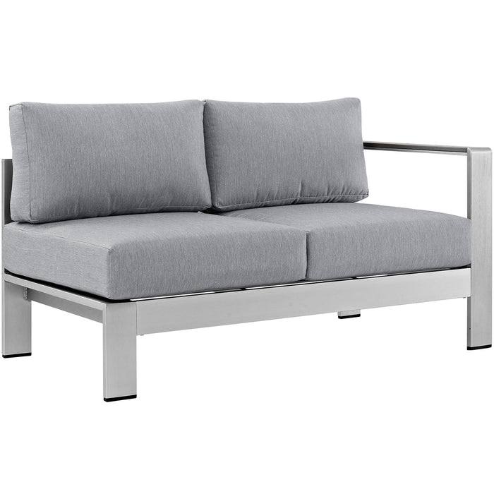 Shore Right-Arm Corner Sectional Outdoor Patio Aluminum Loveseat by Modway