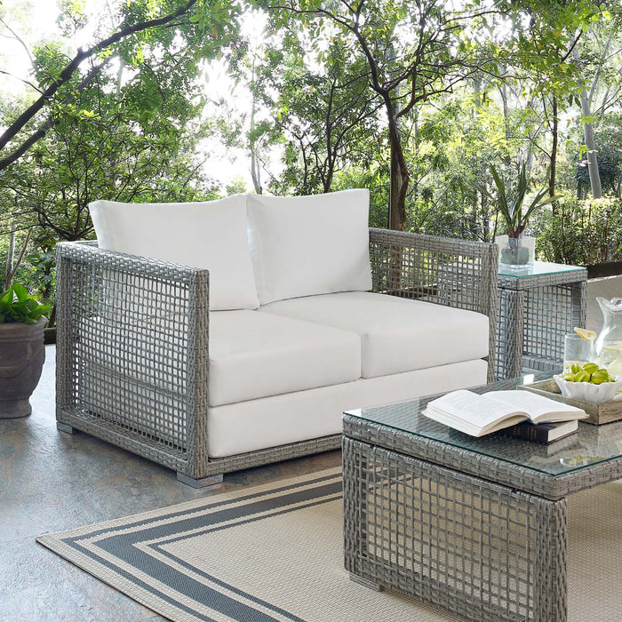 Aura Outdoor Patio Wicker Rattan Loveseat by Modway