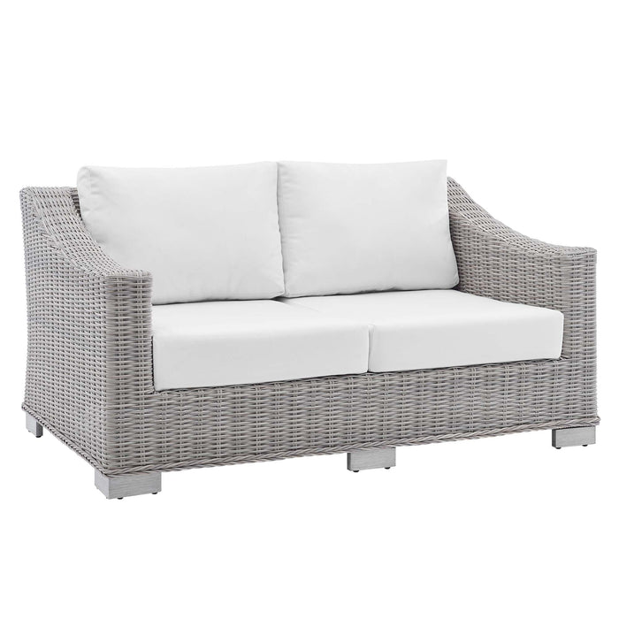 Conway Sunbrella� Outdoor Patio Wicker Rattan Loveseat by Modway