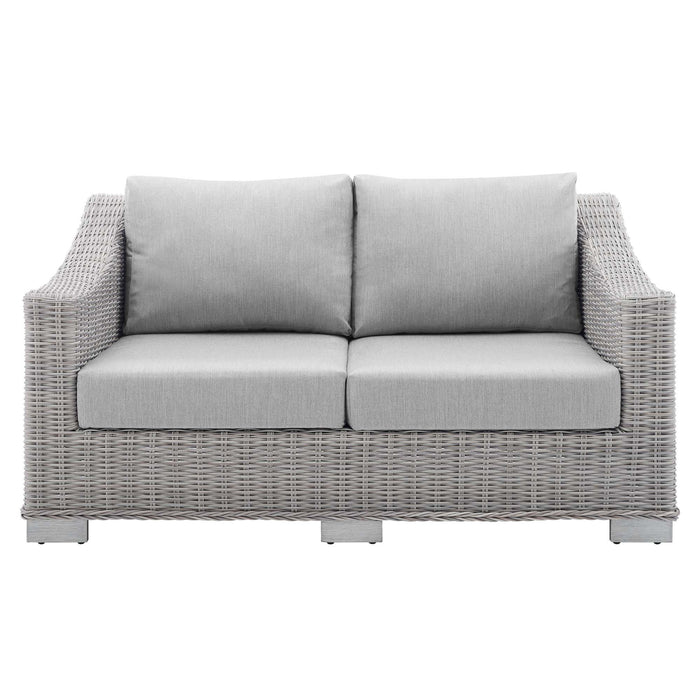 Conway Sunbrella� Outdoor Patio Wicker Rattan Loveseat by Modway