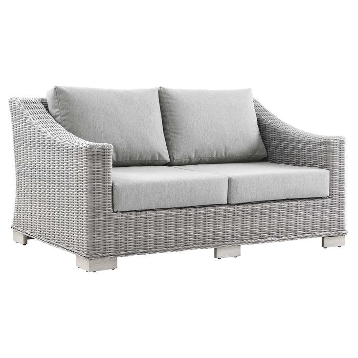 Conway Outdoor Patio Wicker Rattan Loveseat by Modway