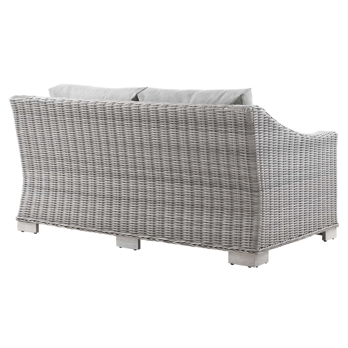 Conway Outdoor Patio Wicker Rattan Loveseat by Modway