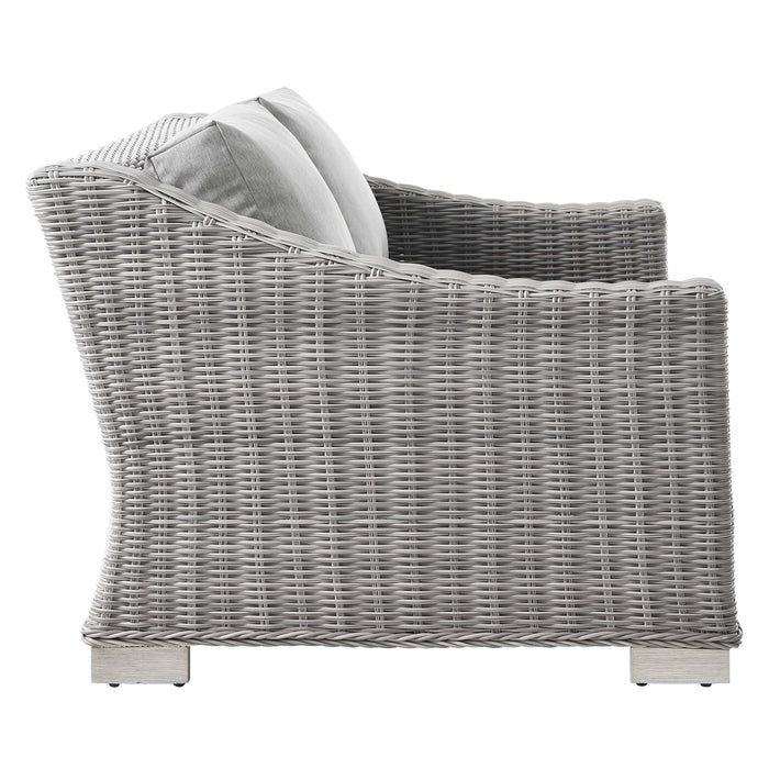 Conway Outdoor Patio Wicker Rattan Loveseat by Modway