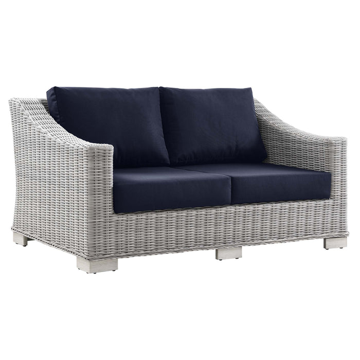 Conway Outdoor Patio Wicker Rattan Loveseat by Modway