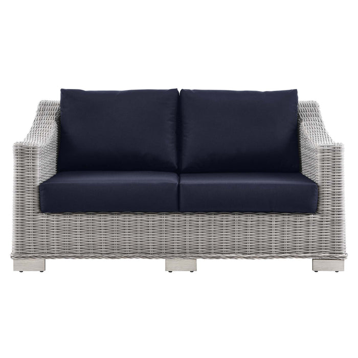 Conway Outdoor Patio Wicker Rattan Loveseat by Modway