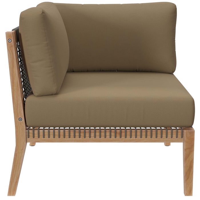 Clearwater Outdoor Patio Teak Wood Loveseat by Modway