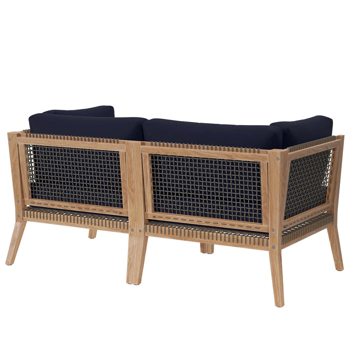 Clearwater Outdoor Patio Teak Wood Loveseat by Modway