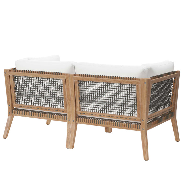 Clearwater Outdoor Patio Teak Wood Loveseat by Modway