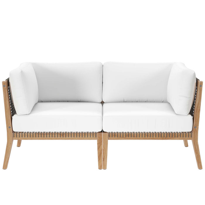 Clearwater Outdoor Patio Teak Wood Loveseat by Modway