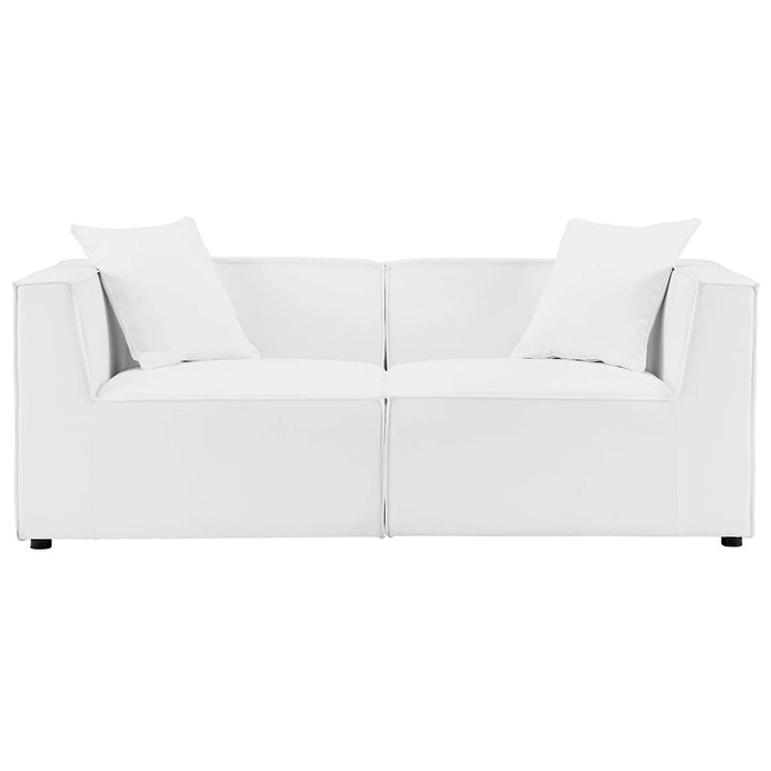 Saybrook 2-Piece Outdoor Patio Upholstered Sectional Sofa Loveseat by Modway