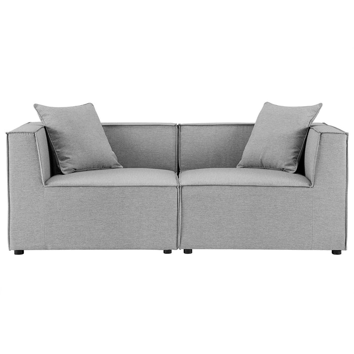 Saybrook 2-Piece Outdoor Patio Upholstered Sectional Sofa Loveseat by Modway