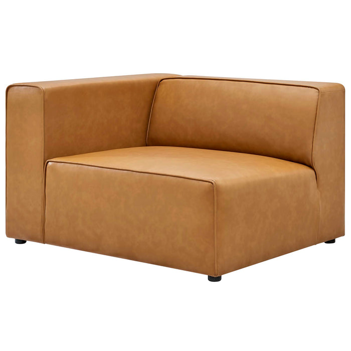 Mingle 2-Piece Vegan Leather Sectional Sofa Loveseat by Modway